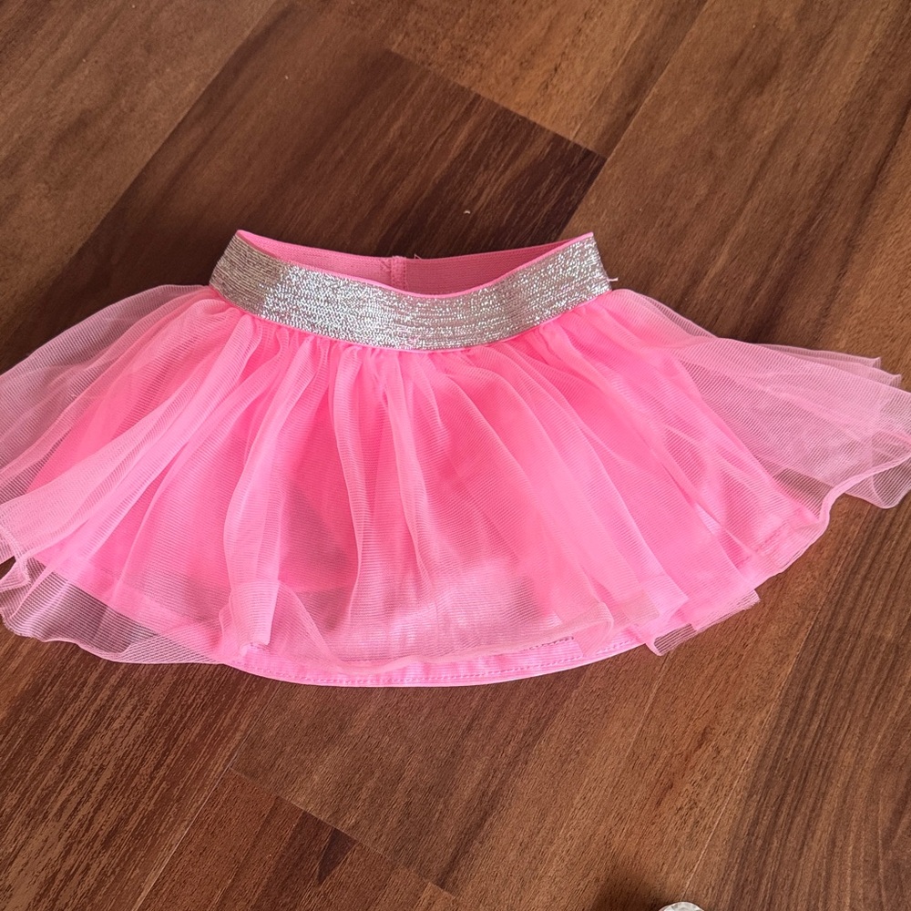 Garanimals Pink Tulle Skirt with Silver Waistband